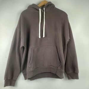 J. Crew Heritage Fleece Hoodie Women's Large Gray BT723 Minimalist Classic